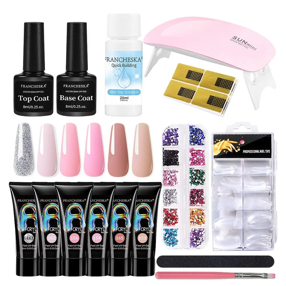 6 Sticks 15-piece Set Extension Gel Nail Crystal Glue Quick Lengthening Glue Phototherapy Nail Glue Mini UV Lamp Nail Tool
6 Sticks 15-piece Set Extension Gel Nail Crystal Glue Quick Lengthening Glue Phototherapy Nail Glue Mini UV Lamp Nail Tool