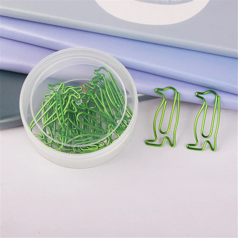 20 Pcs/box Mini Animal Green Penguin Shaped Clip Bookmark Binder Hollow Out Metal Paper Clips Memo Photo Binder Clip Office Acc
20 Pcs/box Mini Animal Green Penguin Shaped Clip Bookmark Binder Hollow Out Metal Paper Clips Memo Photo Binder Clip Office Acc