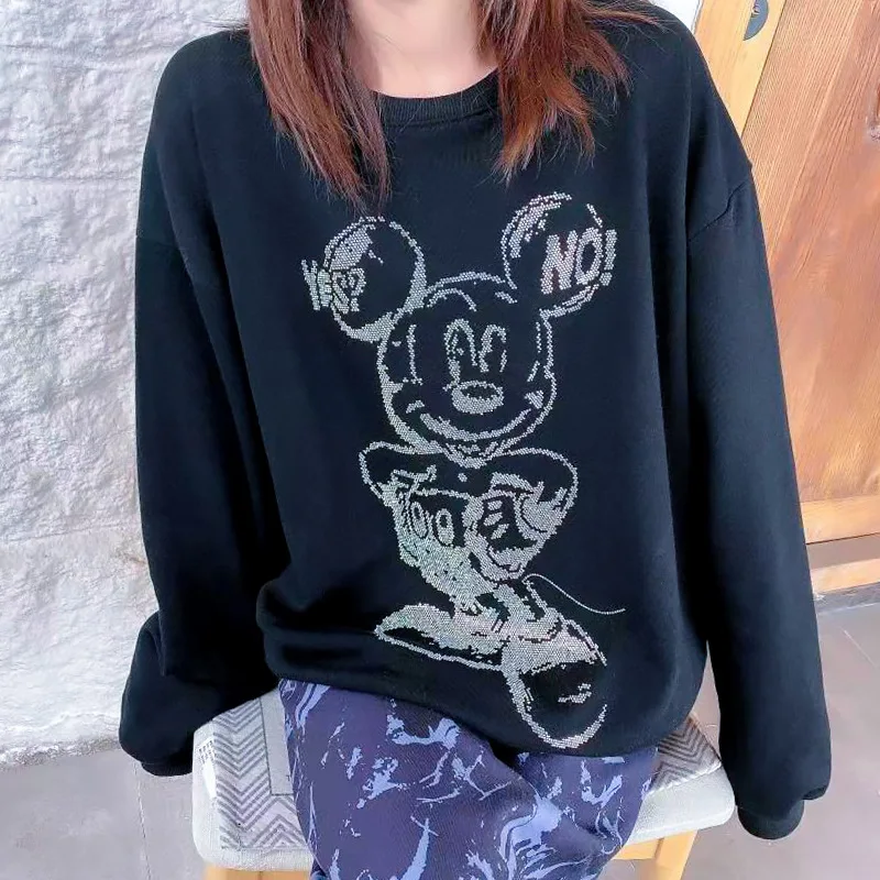 Disney 2021 Mickey Mouse sweater loose hot drilling Harajuku cartoon printing Korean version of large size long sleeves
Disney 2021 Mickey Mouse sweater loose hot drilling Harajuku cartoon printing Korean version of large size long sleeves