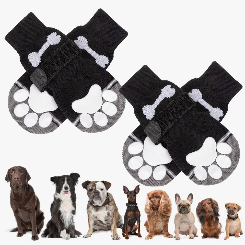 4Pcs Cotton Dog Socks Double Side Anti-slip Pet Paw Covers Adjustable Dog Shoes To Prevent Licking Cute Embroidered Bone Pattern
4Pcs Cotton Dog Socks Double Side Anti-slip Pet Paw Covers Adjustable Dog Shoes To Prevent Licking Cute Embroidered Bone Pattern