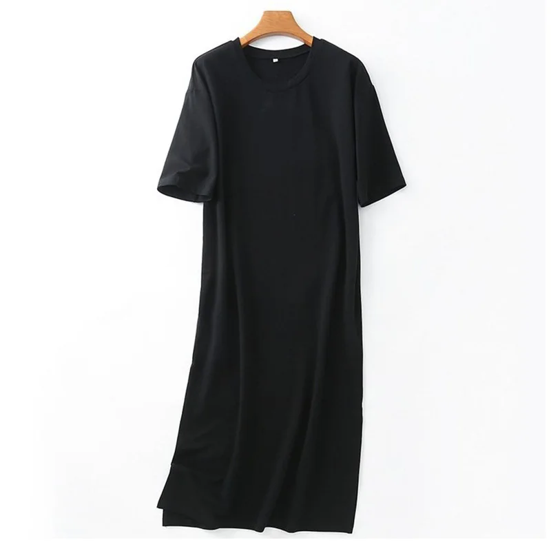 Short Sleeve Side Open Ladies Dress Women Oversize O-Neck Midi Dress Summer Solid Sweatshirt Dress Y2K Casual Cotton Robe Femme
Short Sleeve Side Open Ladies Dress Women Oversize O-Neck Midi Dress Summer Solid Sweatshirt Dress Y2K Casual Cotton Robe Femme