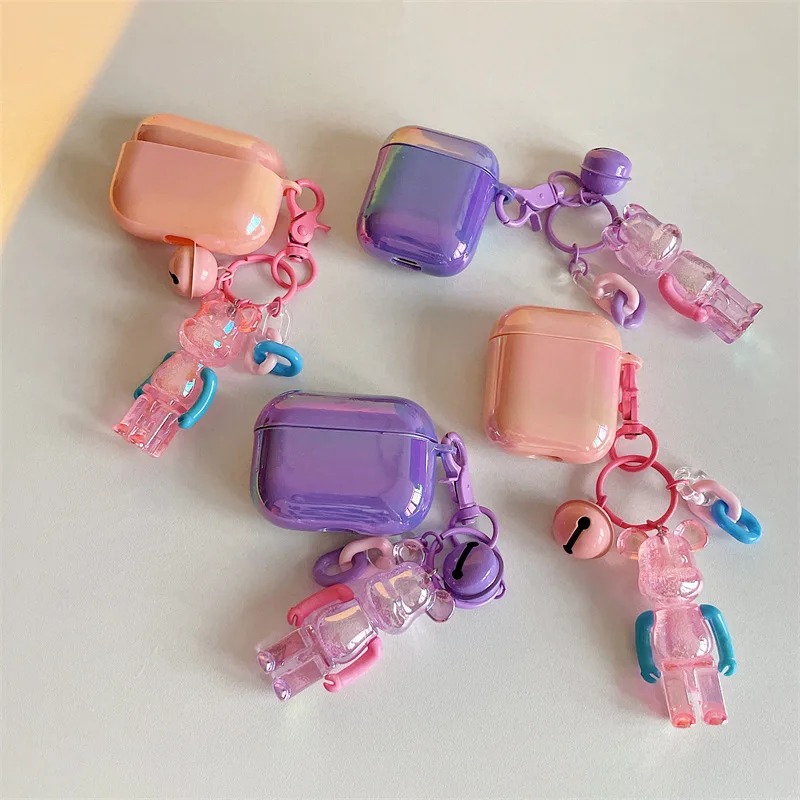 Pink Purple Bear Pendant Small Bell Apple AirPods 1 / 2 / 3 Pro Case Cover IPhone Earbuds Accessories Airpod Case Air Pods Case
Pink Purple Bear Pendant Small Bell Apple AirPods 1 / 2 / 3 Pro Case Cover IPhone Earbuds Accessories Airpod Case Air Pods Case