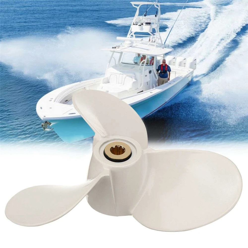 6E0-45941-01-El Aluminum Alloy Outboard Propeller 7 1/2X8-Ba For Yamaha Mariner 4-6Hp 3 Blades 9 Spline Tooth White R Rotation
6E0-45941-01-El Aluminum Alloy Outboard Propeller 7 1/2X8-Ba For Yamaha Mariner 4-6Hp 3 Blades 9 Spline Tooth White R Rotation