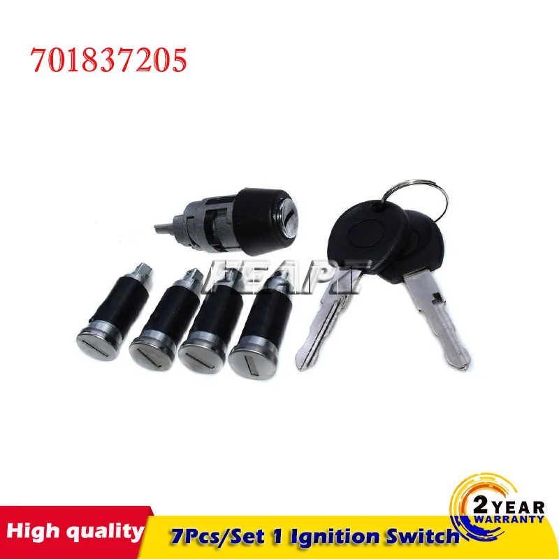 7Pcs/Set 1 Ignition Switch 4 Door Lock Barrel W/ 2 Keys For VW T4 Caravelle MK IV 1990-2003 Transporter 701837205
7Pcs/Set 1 Ignition Switch 4 Door Lock Barrel W/ 2 Keys For VW T4 Caravelle MK IV 1990-2003 Transporter 701837205
