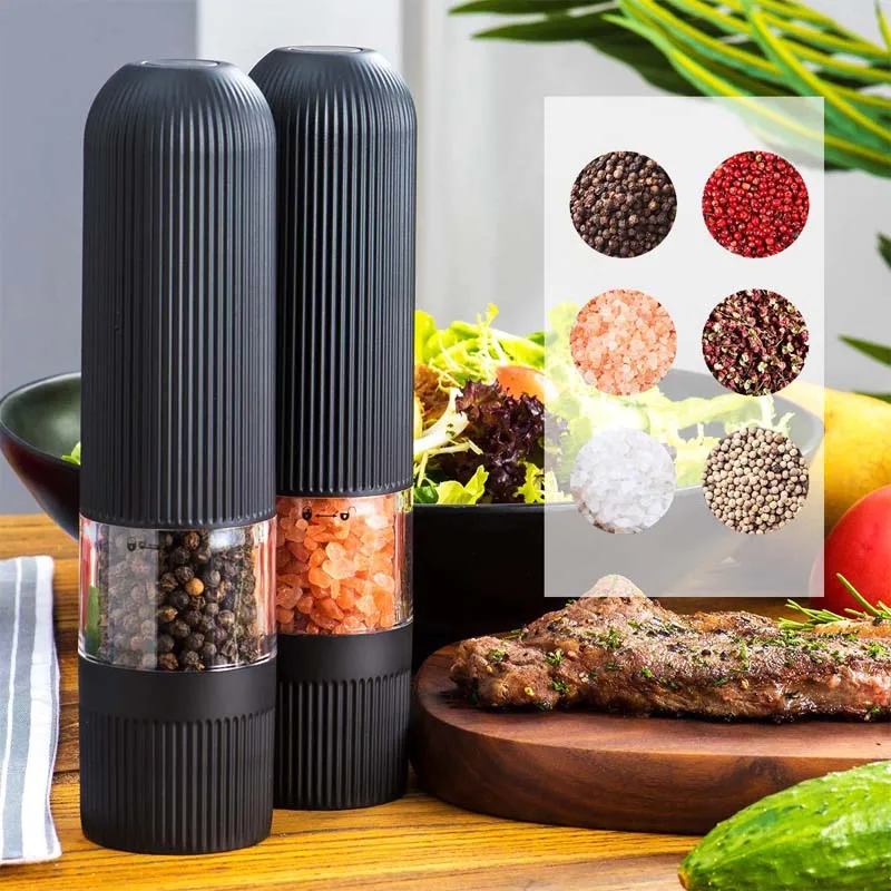 Automatic Salt Pepper Grinder Set Electric Plastic Ceramic Burr Mill for Herb Pepper Spice Adjustable Kitchen Grinding Gadgets
Automatic Salt Pepper Grinder Set Electric Plastic Ceramic Burr Mill for Herb Pepper Spice Adjustable Kitchen Grinding Gadgets