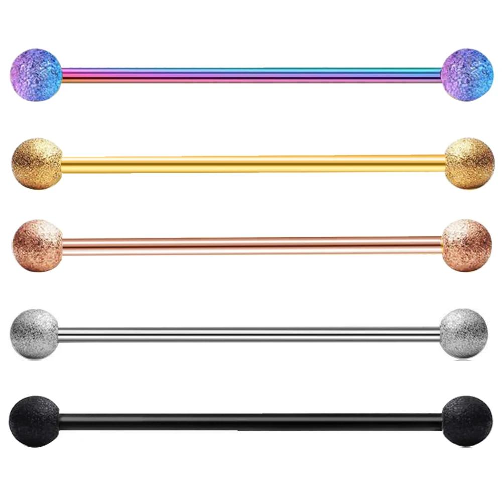 JUNLOPWY 14G Surgical Steel Industrial Barbell Earrings Screw Ball Cartilage Helix Piercing Body Jewelry for Women Men 5 Colors
JUNLOPWY 14G Surgical Steel Industrial Barbell Earrings Screw Ball Cartilage Helix Piercing Body Jewelry for Women Men 5 Colors