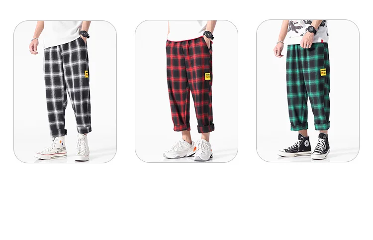 Men's Joggers Plaid Pants Man Black Cotton Comfortable Pant Summer Casual Streetwear Loose Trouser Japanese Trendy Sweatpants
Men's Joggers Plaid Pants Man Black Cotton Comfortable Pant Summer Casual Streetwear Loose Trouser Japanese Trendy Sweatpants