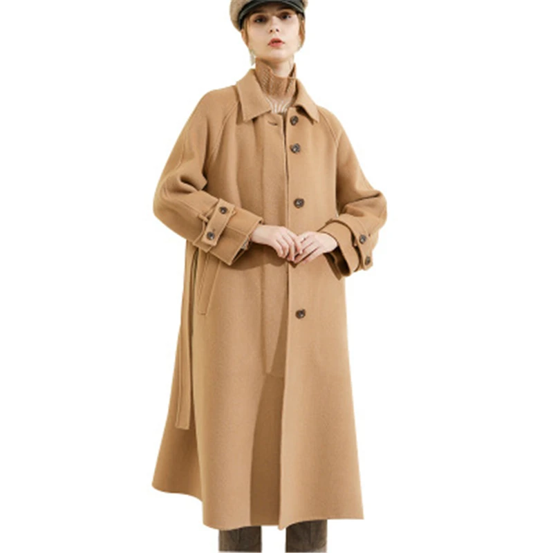 2020 New Women's Woollen Coats Winter 100% Wool And Cashmere Overcoat Quality Female Blend Coat Lady Trendy Outerwear With Belt
2020 New Women's Woollen Coats Winter 100% Wool And Cashmere Overcoat Quality Female Blend Coat Lady Trendy Outerwear With Belt