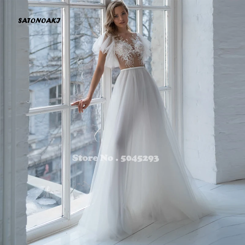 Женское свадебное платье It's yiiya, белое элегантное платье-трапеция с круглым вырезом, аппликацией и коротким рукавом на лето 2021
Женское свадебное платье It's yiiya, белое элегантное платье-трапеция с круглым вырезом, аппликацией и коротким рукавом на лето 2021