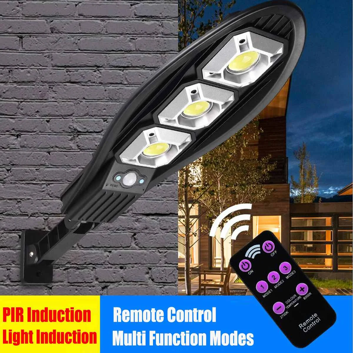 LED Solar Motion Sensor Wall Light Outdoor Street LampWaterproof Adjustable Brightness Garden Street Lamp with Remote Control
LED Solar Motion Sensor Wall Light Outdoor Street LampWaterproof Adjustable Brightness Garden Street Lamp with Remote Control
