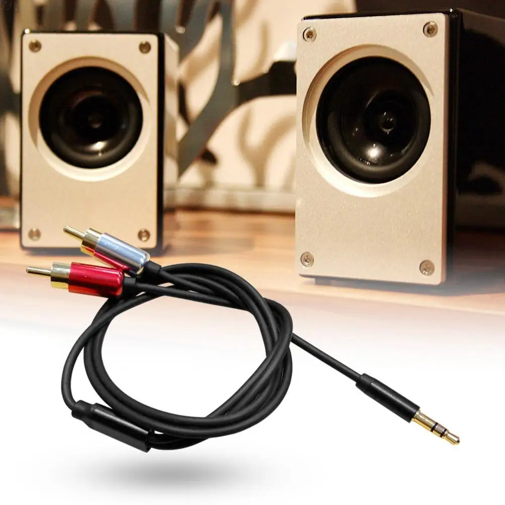 Audio Cable Practical High Fidelity Black 2 RCA 3.5mm Plug Jack Audio Line for Sound Box Audio Cable
Audio Cable Practical High Fidelity Black 2 RCA 3.5mm Plug Jack Audio Line for Sound Box Audio Cable