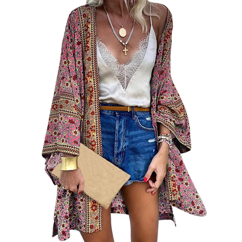 Women Kimono Cardigan Casual Vintage Ladies 2021 Long Crochet Chiffon Kimono Preto Loose Printed Blouse Tops
Women Kimono Cardigan Casual Vintage Ladies 2021 Long Crochet Chiffon Kimono Preto Loose Printed Blouse Tops