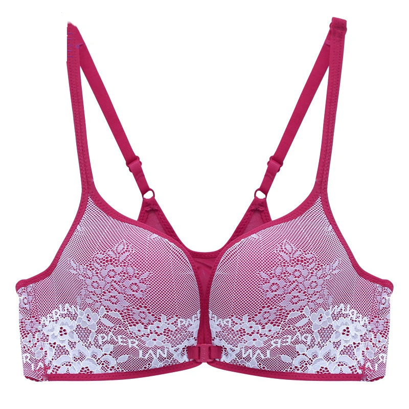 Elovegirl Seamless Wire Free Lace Floral Bra Small Breasts Push Up One - Piece sexy Front Closure Underwear Women 3/4 Cup
Elovegirl Seamless Wire Free Lace Floral Bra Small Breasts Push Up One - Piece sexy Front Closure Underwear Women 3/4 Cup