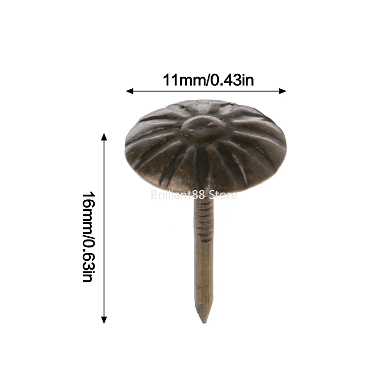 Bronze big headdress nail nail jewelry gift wine box sofa decoration nail door nail pin nail accessories 50pcs / lot
Bronze big headdress nail nail jewelry gift wine box sofa decoration nail door nail pin nail accessories 50pcs / lot
