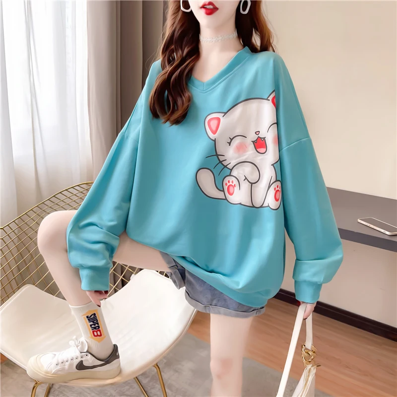 Oversized Hoodie Women Harajuku Pullovers Lovely Kawaii Cartoon Cat Casual Female Sweatshirt Pullovers Long Sleeves Tops
Oversized Hoodie Women Harajuku Pullovers Lovely Kawaii Cartoon Cat Casual Female Sweatshirt Pullovers Long Sleeves Tops