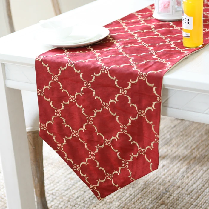 Brand New Christmas Table Runner Thick Banquet Holiday Party Home Decoration Silk Like Cloth Embroidery Table Flag Home Textile 
Brand New Christmas Table Runner Thick Banquet Holiday Party Home Decoration Silk Like Cloth Embroidery Table Flag Home Textile