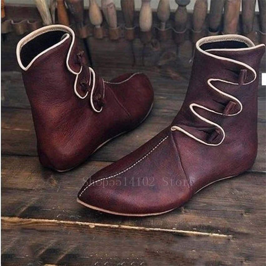 Medieval Viking Cosplay PU Leather Boots Pirate Paladin Knight Larp Boot Historical Halloween Costume for Men Shoes Fancy Party
Medieval Viking Cosplay PU Leather Boots Pirate Paladin Knight Larp Boot Historical Halloween Costume for Men Shoes Fancy Party