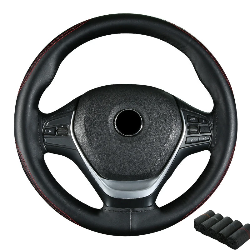 Universal Wrap Hand Sewing Car Steering Wheel Cover Cow Leather Volant Durable Wear-resistant Auto Braid on the Steering-wheel
Universal Wrap Hand Sewing Car Steering Wheel Cover Cow Leather Volant Durable Wear-resistant Auto Braid on the Steering-wheel