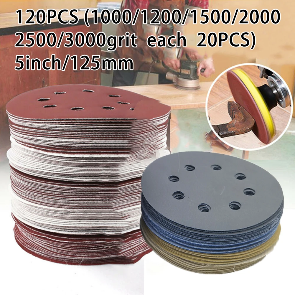 120 Pcs 5" Sandpaper 1000 1200 1500 2000 2500 3000 Grit Polishing Sanding Discs Sand Paper Washing Pads
120 Pcs 5" Sandpaper 1000 1200 1500 2000 2500 3000 Grit Polishing Sanding Discs Sand Paper Washing Pads