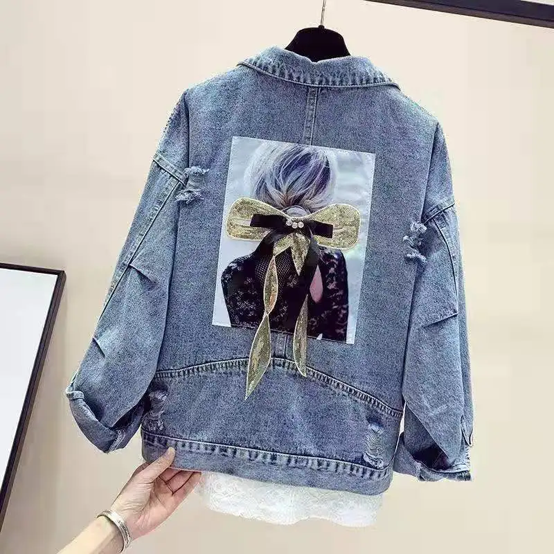 Fashion bat sleeve Jeans Jacket Women's short 2021 new spring and autumn Korean loose BF versatile top
Fashion bat sleeve Jeans Jacket Women's short 2021 new spring and autumn Korean loose BF versatile top