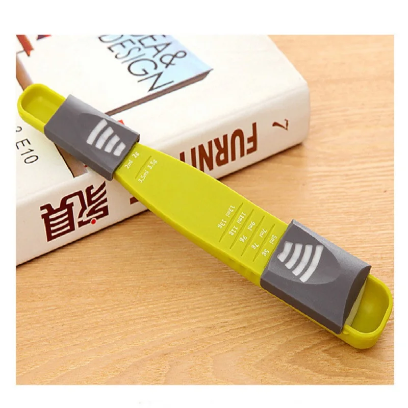 1 шт. мерная чашка из двух предметов Регулируемая шкала приправа мерные Ложки Измерительные ложки для выпечки инструмент Кухня аксессуары 
1 шт. мерная чашка из двух предметов Регулируемая шкала приправа мерные Ложки Измерительные ложки для выпечки инструмент Кухня аксессуары