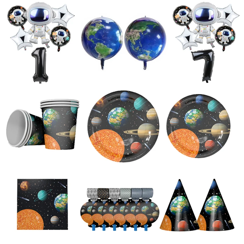 Space Planet Series Paper Plate Cup Spoon Fork Knife Disposable Tableware Set Kids Children Birthday Party Decoration Supplies
Space Planet Series Paper Plate Cup Spoon Fork Knife Disposable Tableware Set Kids Children Birthday Party Decoration Supplies