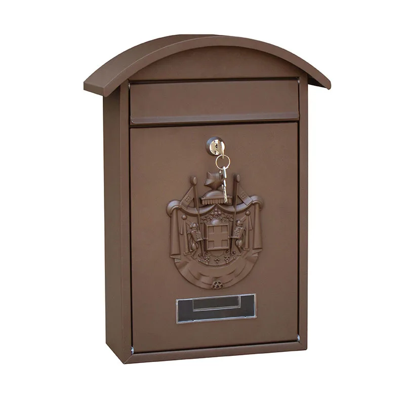 European letter box outdoor home villa wall creative report with lock retro mailbox rain ornaments mail tube post | Дом и сад