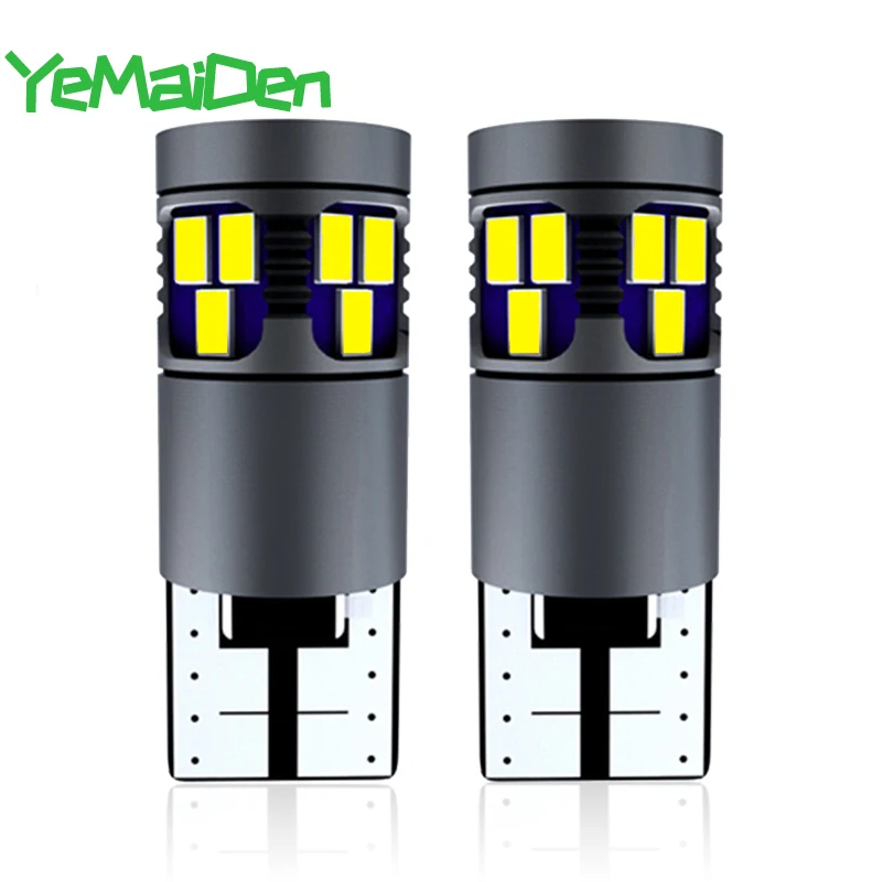 2x T10 светодиодный Canbus лампочка 12 в 18 SMD супер яркий сигнальный светильник белый 6500