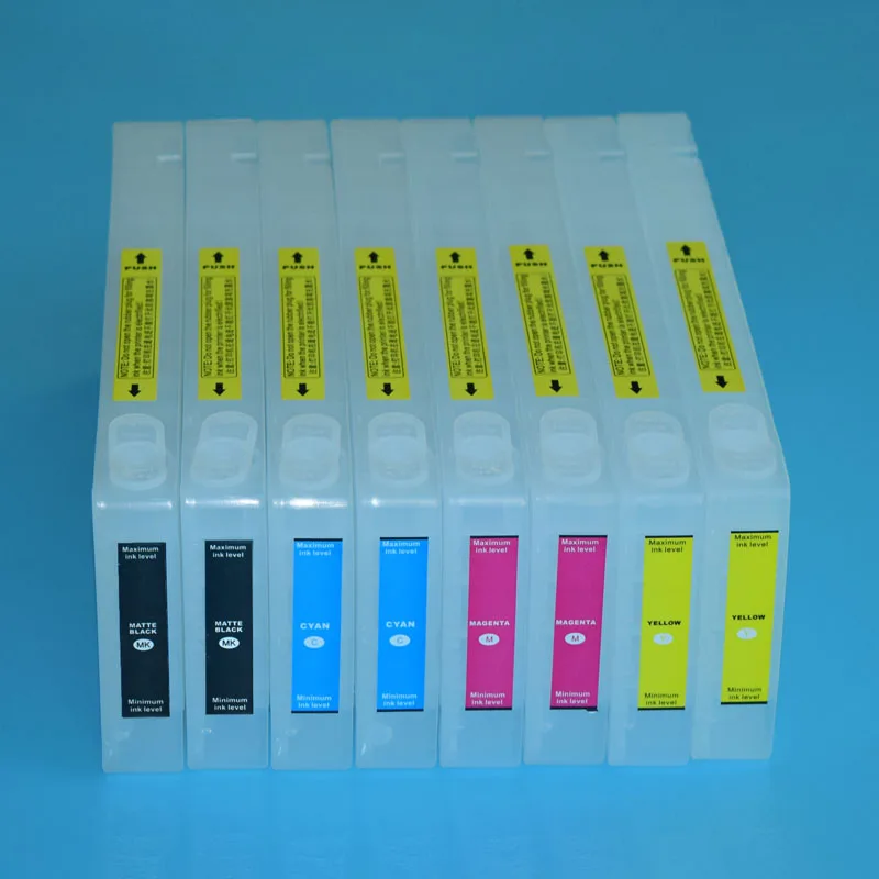 8PC * 350ML/PC T5672 T5673 T5674 T5678 Refill Ink Cartridge with Resettable Chip For Epson Stylus Pro 9400 Printer
8PC * 350ML/PC T5672 T5673 T5674 T5678 Refill Ink Cartridge with Resettable Chip For Epson Stylus Pro 9400 Printer