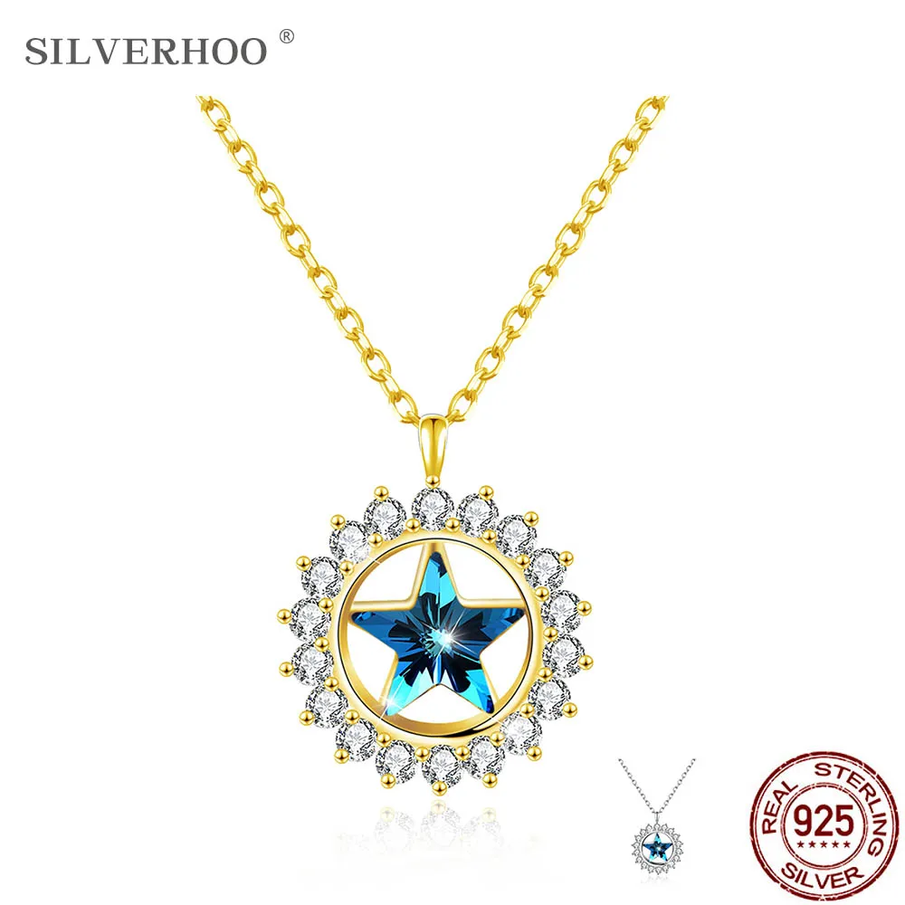 Серебряное ожерелье SILVERHOO из стерлингового серебра 925 пробы с австрийскими кристаллами и круглой звездой, подвеска в виде снежинок, популяр...
Серебряное ожерелье SILVERHOO из стерлингового серебра 925 пробы с австрийскими кристаллами и круглой звездой, подвеска в виде снежинок, популяр...
