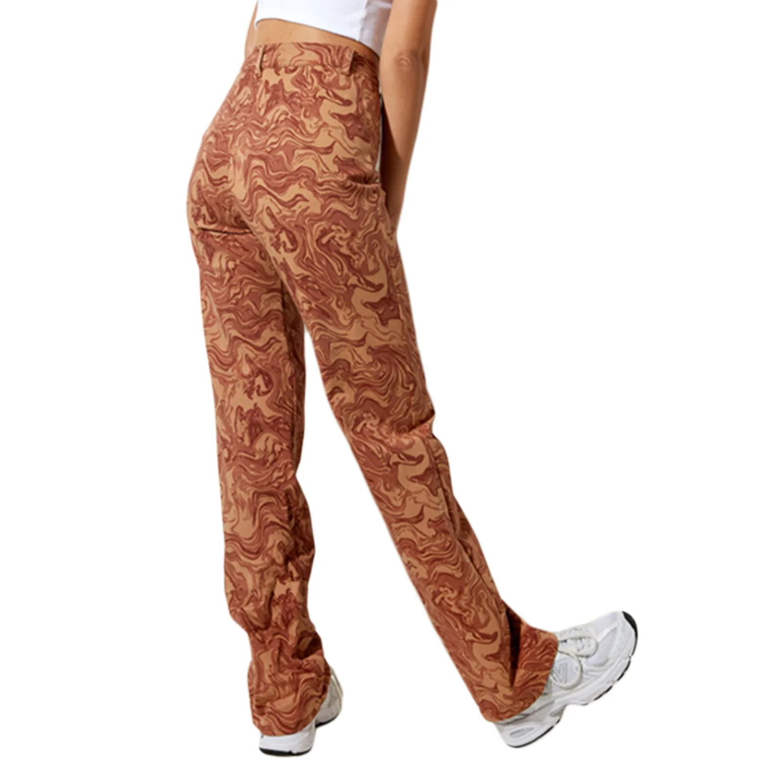 2021 Women Casual Flared Pants, Fashion Printed Pattern High Waist Leisure Trousers, Purple/ Tan
2021 Women Casual Flared Pants, Fashion Printed Pattern High Waist Leisure Trousers, Purple/ Tan