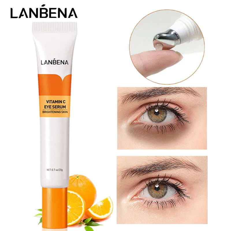 LANBENA Vitamin C Eye Serum Remove Dark Circles Eye Bags Whitening Fading Fine Lines Anti-Puffiness Eye Care With Massage Head
LANBENA Vitamin C Eye Serum Remove Dark Circles Eye Bags Whitening Fading Fine Lines Anti-Puffiness Eye Care With Massage Head
