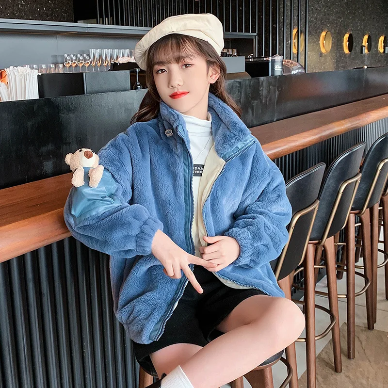 Winter Coat for Girls 2021 Fashion Loose Lamb Fleece Warm Outwear Kids Casual Solid Thicken Tops Children's Clothing 12 13 14 Y
Winter Coat for Girls 2021 Fashion Loose Lamb Fleece Warm Outwear Kids Casual Solid Thicken Tops Children's Clothing 12 13 14 Y
