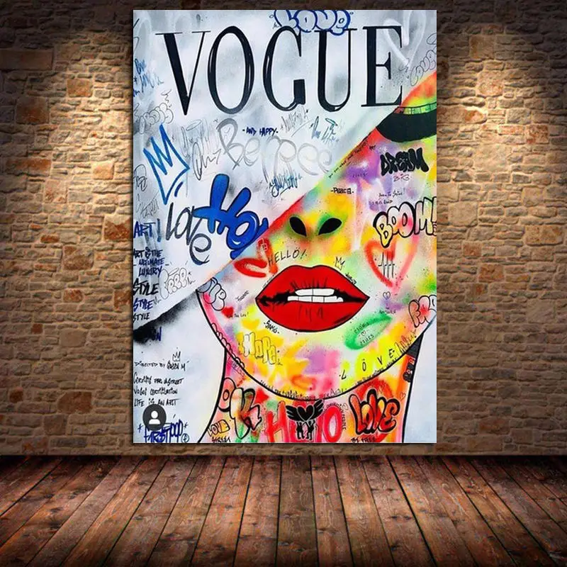 Pop Art Love Vogue Woman Canvas Painting Mordern Street Art Posters and Prints Wall Art Picture for Living Room Cuadros Unframed
Pop Art Love Vogue Woman Canvas Painting Mordern Street Art Posters and Prints Wall Art Picture for Living Room Cuadros Unframed