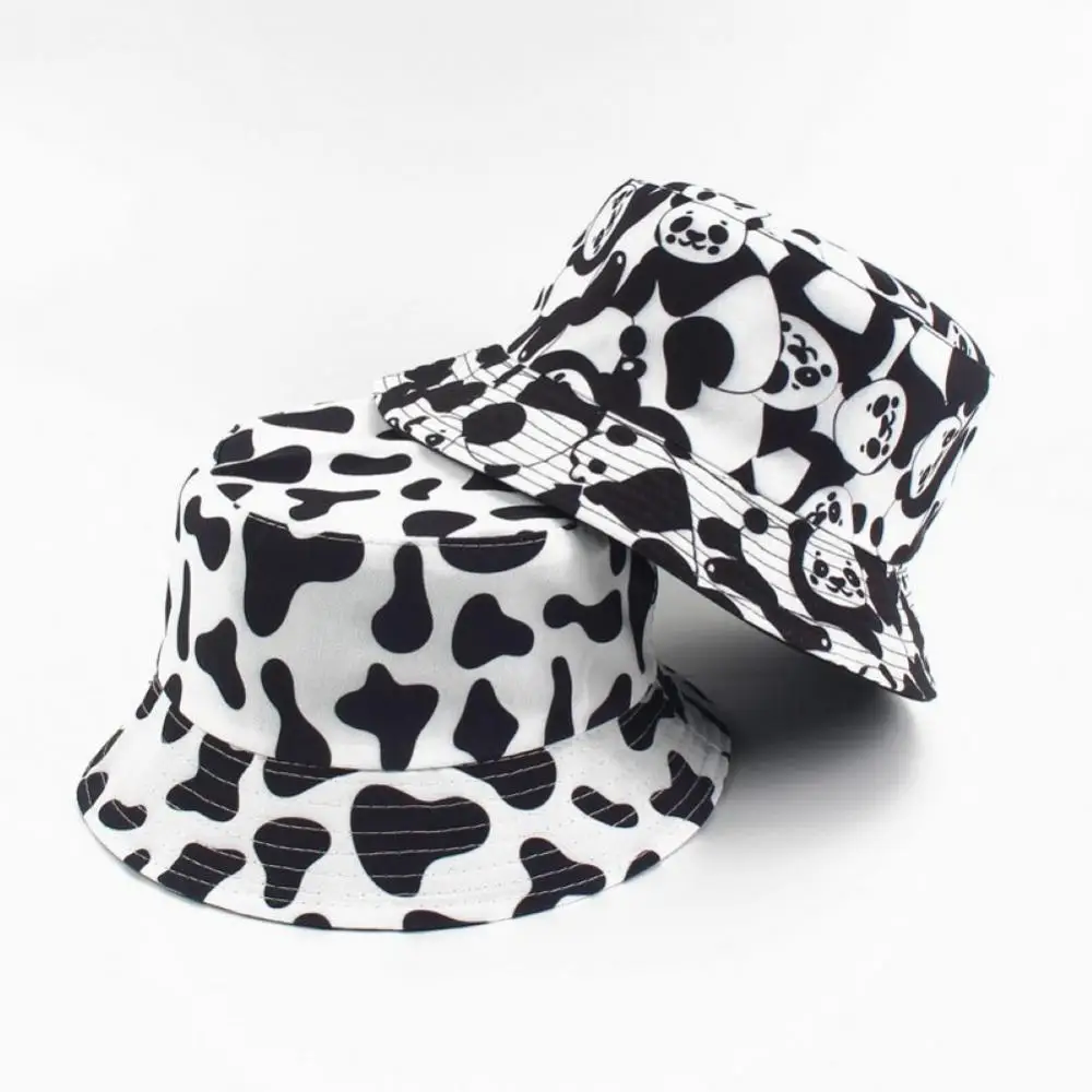 2021 New Popular Women Cute Cow Panda Black and White Print Outdoor Double Sided Reversible Bucket Hat Sun Hat for Kids or Adult
2021 New Popular Women Cute Cow Panda Black and White Print Outdoor Double Sided Reversible Bucket Hat Sun Hat for Kids or Adult
