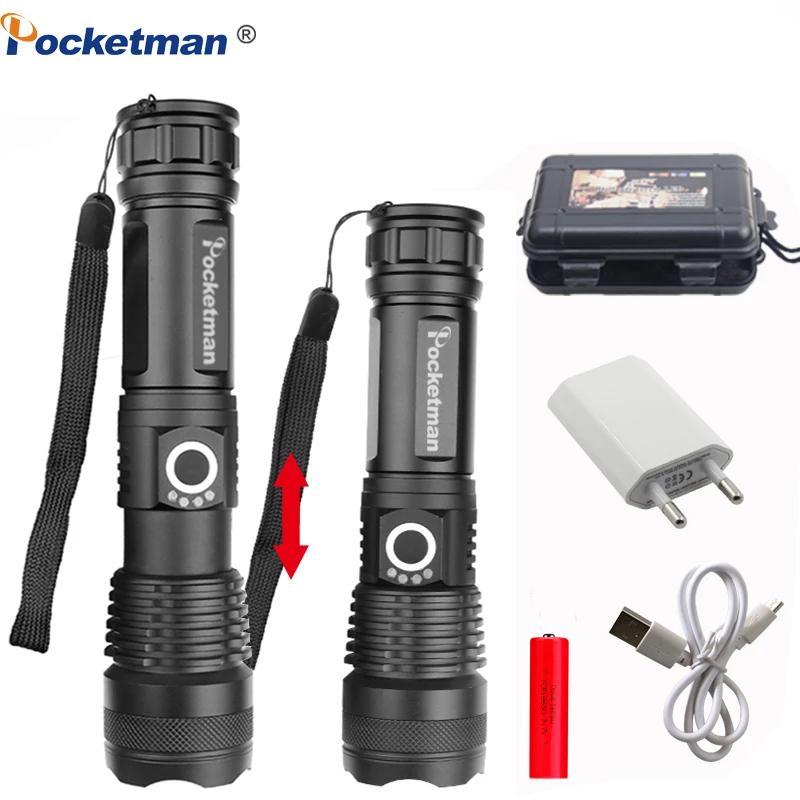 Pocketman XHP50.2 LED Flashlights Waterproof Torch High Hardness Aluminum Alloy Tactical Flashlight USB Rechargeable Torches
Pocketman XHP50.2 LED Flashlights Waterproof Torch High Hardness Aluminum Alloy Tactical Flashlight USB Rechargeable Torches