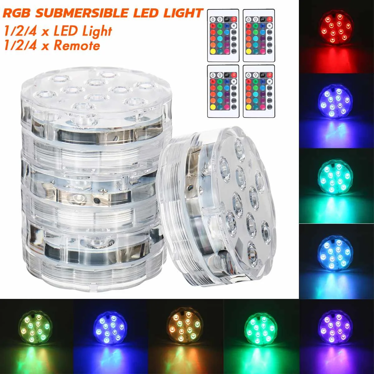 Погружной светодиодный RGB светильник, 10 светодиодов, IP68, водонепроницаемый, на батарейках, подводный ночник, ваза, чаша, украшение для свадеб...
Погружной светодиодный RGB светильник, 10 светодиодов, IP68, водонепроницаемый, на батарейках, подводный ночник, ваза, чаша, украшение для свадеб...