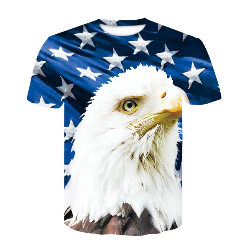 American Bald Eagle Printed Round-Neck Men's T-shirt, Fashion Classic American Flag Pattern Boy And Girl Short-sleeve 3D T-shirt
American Bald Eagle Printed Round-Neck Men's T-shirt, Fashion Classic American Flag Pattern Boy And Girl Short-sleeve 3D T-shirt