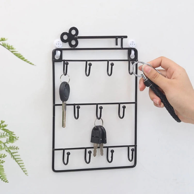 Multi-function Storage Wrought Iron Racks Wall Key Hook Hanging Basket Creative Wall Decoration Storage Racks
Multi-function Storage Wrought Iron Racks Wall Key Hook Hanging Basket Creative Wall Decoration Storage Racks
