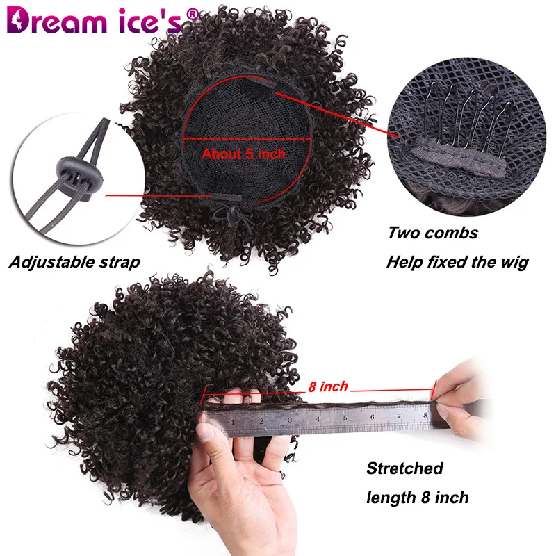 8-10inch Short Kinky Curly Synthetic Hair Bun Drawstring Ponytail Afro Puff Chignon Hair pieces For Women Dream ice's
8-10inch Short Kinky Curly Synthetic Hair Bun Drawstring Ponytail Afro Puff Chignon Hair pieces For Women Dream ice's