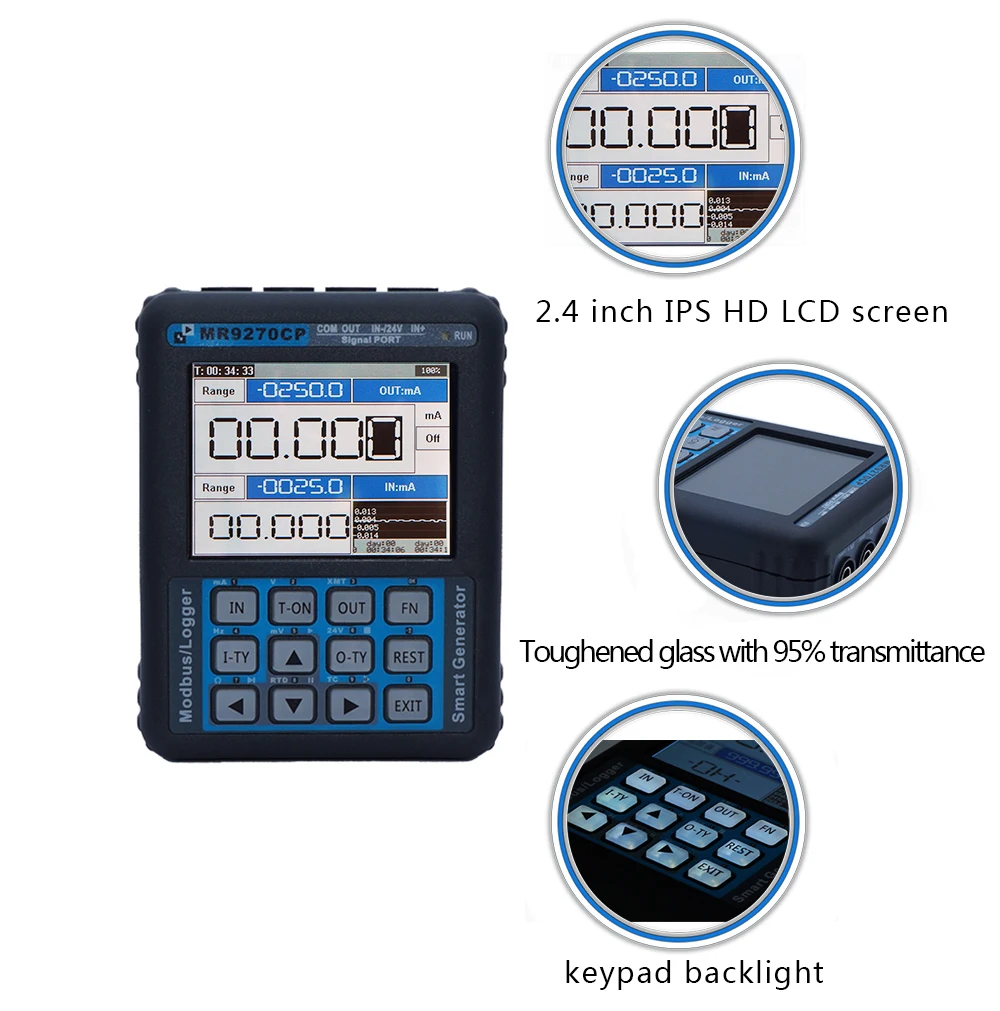 MR2.0TFT PRO+ 4-20mA generator calibration Current voltage PT100 thermocouple Signal Pressure transmitter
MR2.0TFT PRO+ 4-20mA generator calibration Current voltage PT100 thermocouple Signal Pressure transmitter