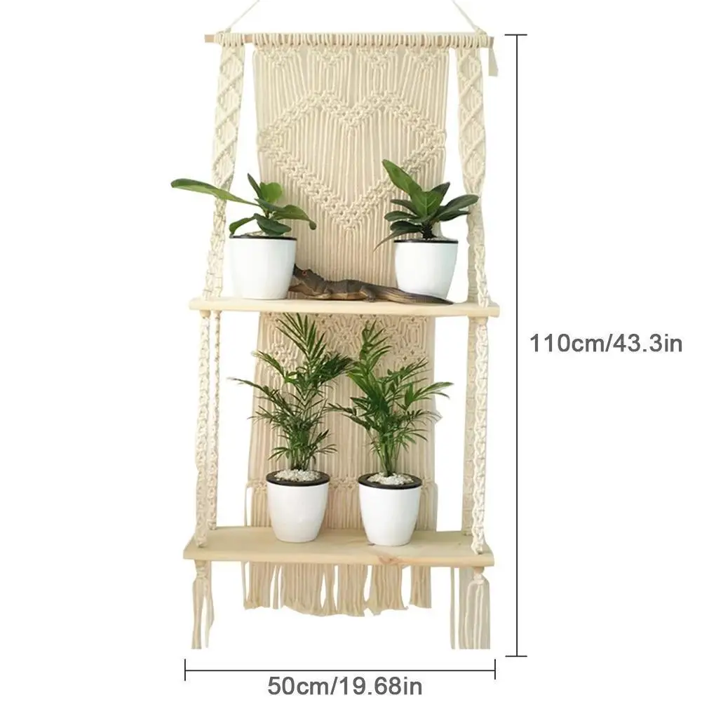 Wall-mounted Shelf Hand-woven Tapestry Wall Decoration Mural Shelves Household Potted Plant Shelf Wall Hanging Decoration
Wall-mounted Shelf Hand-woven Tapestry Wall Decoration Mural Shelves Household Potted Plant Shelf Wall Hanging Decoration