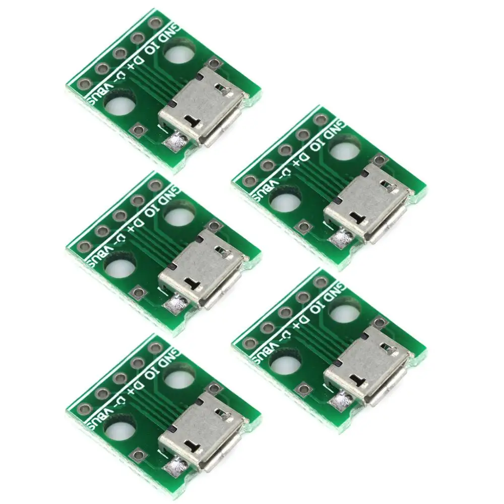 5pc MICRO USB to Dip Female Seat B-type Microphone 5p Patch to In-line Adapter Board w/Soldered Female Header 
5pc MICRO USB to Dip Female Seat B-type Microphone 5p Patch to In-line Adapter Board w/Soldered Female Header