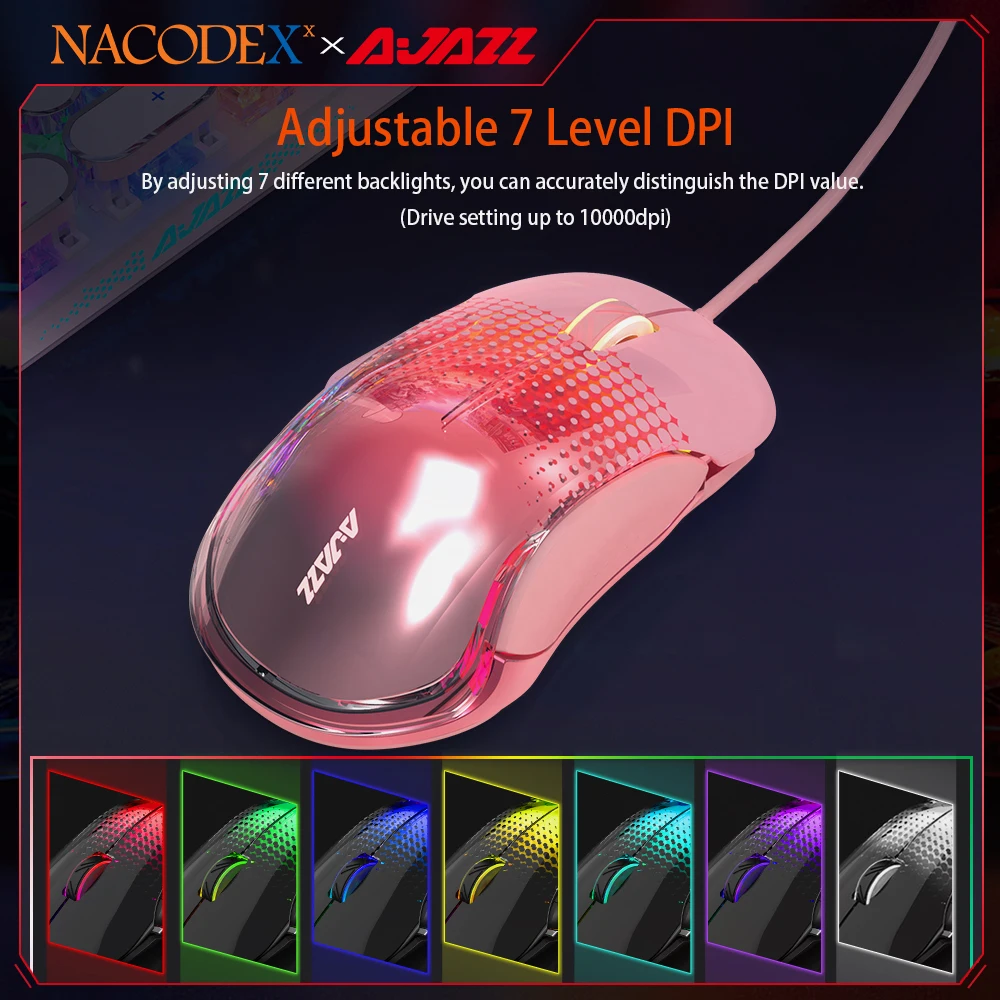 Проводная игровая мышь AJAZZ NACODEX AJ358, 10000DPI, PMW3325, 8 кнопок, цветная подсветка
Проводная игровая мышь AJAZZ NACODEX AJ358, 10000DPI, PMW3325, 8 кнопок, цветная подсветка