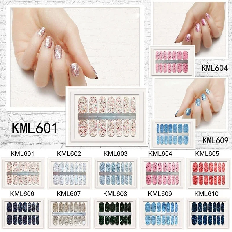 LADY KINDOM Glitter Crystal Sequins Nail Polish Film Waterproof Long Lasting Nail Wraps Sticker Eco-friendly Nail Decals Sticker
LADY KINDOM Glitter Crystal Sequins Nail Polish Film Waterproof Long Lasting Nail Wraps Sticker Eco-friendly Nail Decals Sticker