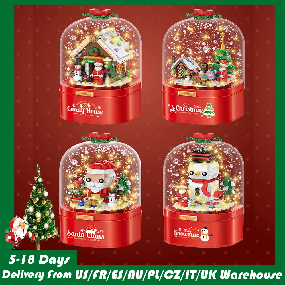Christmas Music Box Model Bricks Christmas Gift Music Sounding Snowing Santa Claus Snowman Candy House New Year Gift
Christmas Music Box Model Bricks Christmas Gift Music Sounding Snowing Santa Claus Snowman Candy House New Year Gift