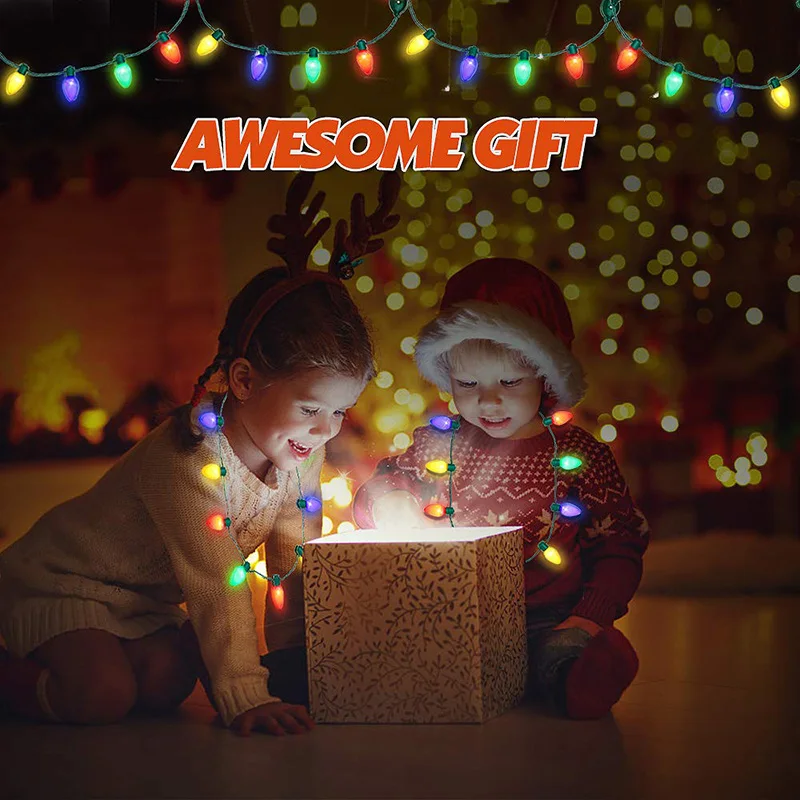 Christmas Light Up Bulb Necklace Kids Adults Wearable Lights Jewelry Holiday Decor Party Favor OCT998
Christmas Light Up Bulb Necklace Kids Adults Wearable Lights Jewelry Holiday Decor Party Favor OCT998