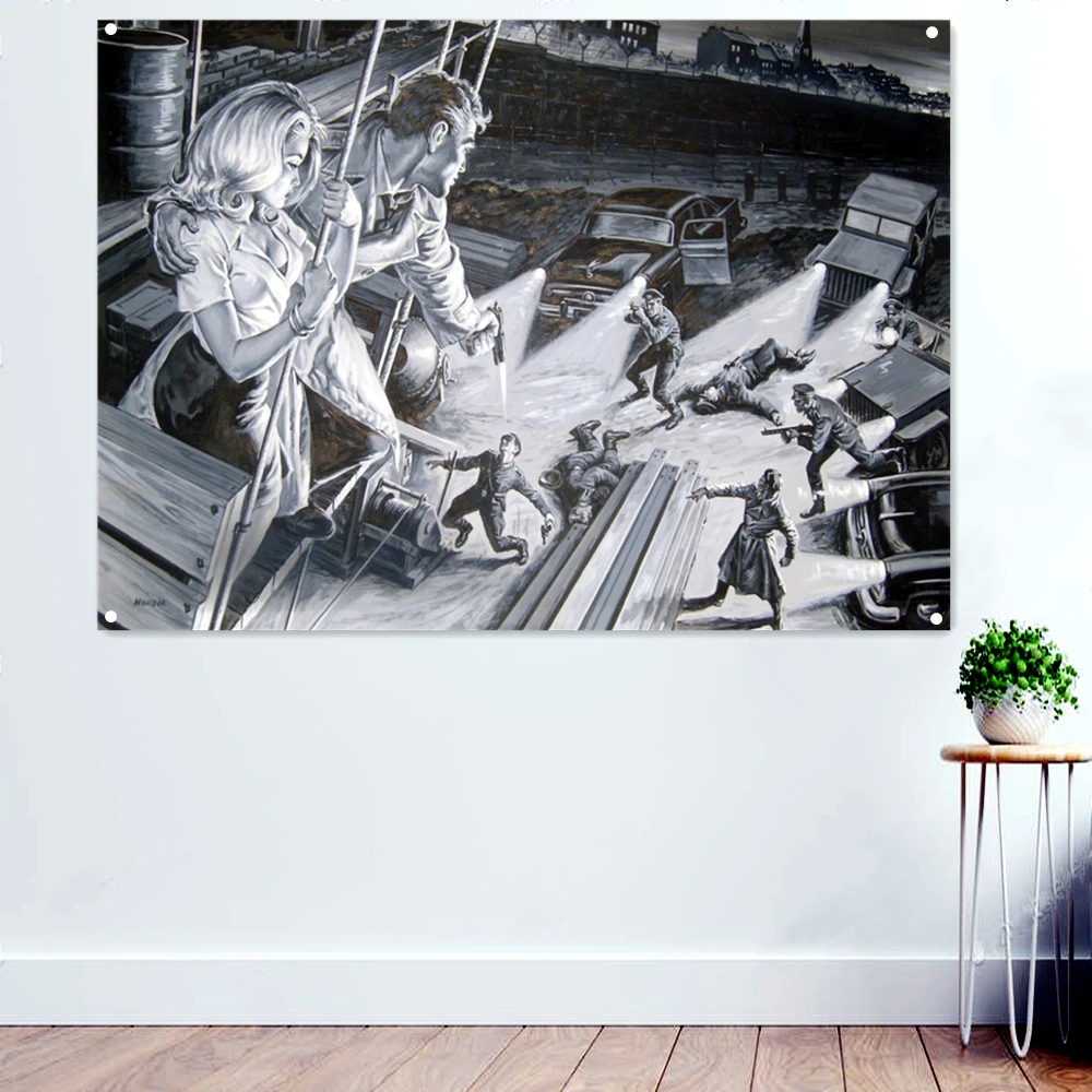 Gunfight WW II Poster Wall Art Tapestry Vintage Attractive Pin Up Girl Decorative Banner Hanging Paintings Flag Mural Home Decor
Gunfight WW II Poster Wall Art Tapestry Vintage Attractive Pin Up Girl Decorative Banner Hanging Paintings Flag Mural Home Decor