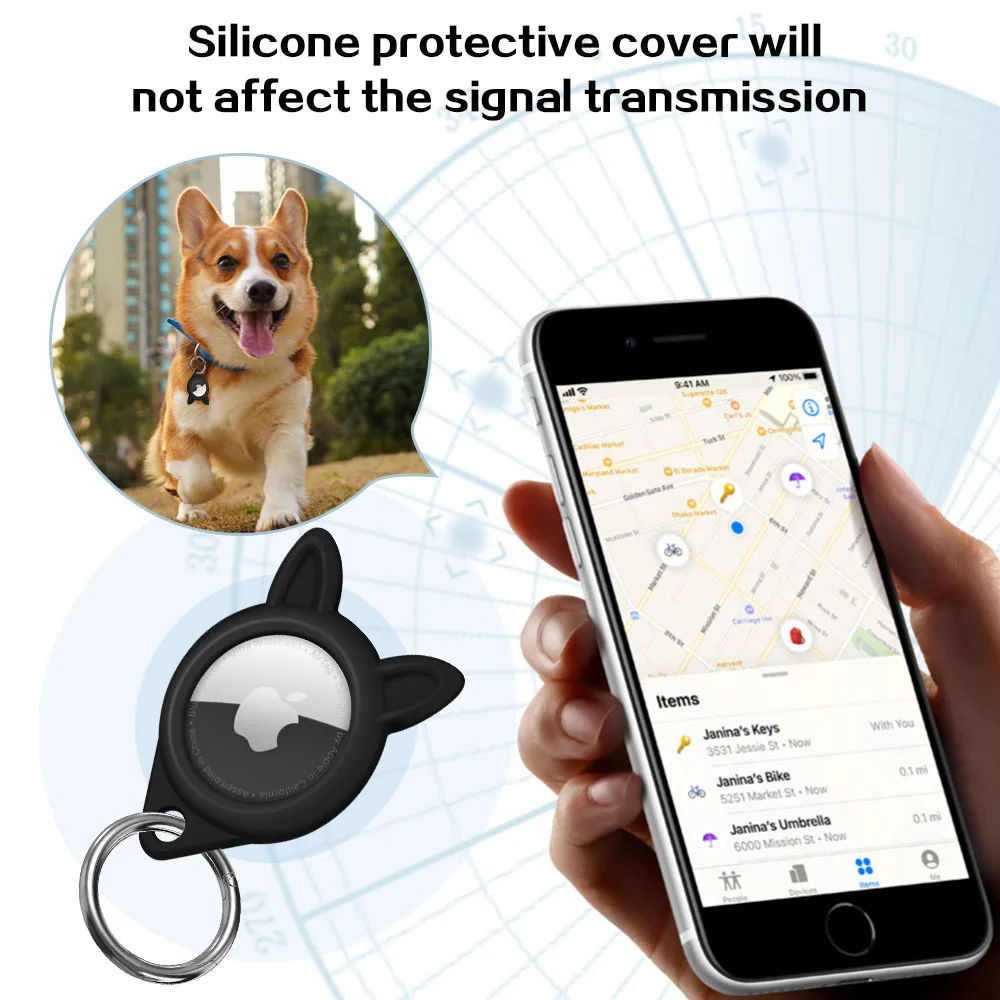 Protective Cover For AirTag Silicone Protector Bumper GPS Case For Apple AirTags Tracker Buckle Anti-lost Device
Protective Cover For AirTag Silicone Protector Bumper GPS Case For Apple AirTags Tracker Buckle Anti-lost Device