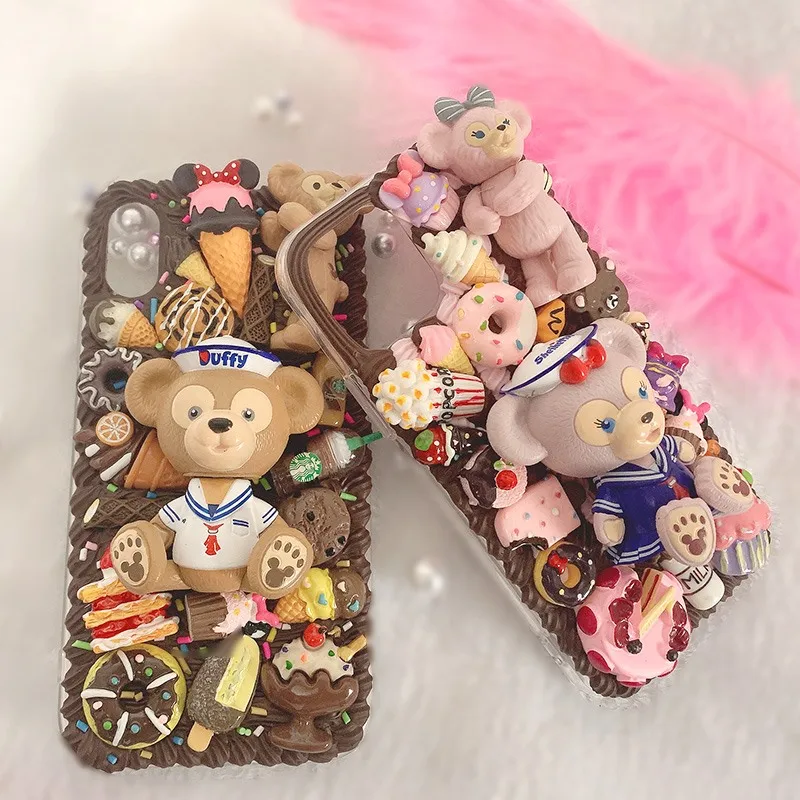 Чехол сделай сам для Samsung s8/s9/s10 plus note 8/note9/note10 + 3D чехол с милым медведем телефона
